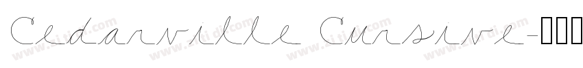 Cedarville Cursive字体转换